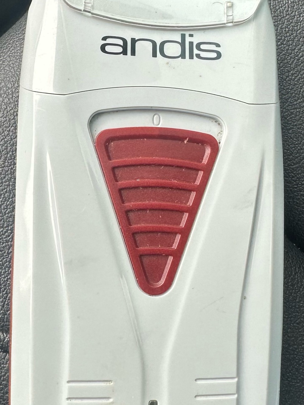 Andis White and Red Cordless Trimmer Body